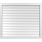Ekena Millwork Vertical Surface Mount PVC Gable Vnt: Non-Functional, w/2"W x 1-1/2"H, Brickmould Frame, 42"W x 36"H GVPVE42X3602SN - alternate 1